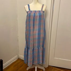 NWT Loft smocked 1 tier midi dress.